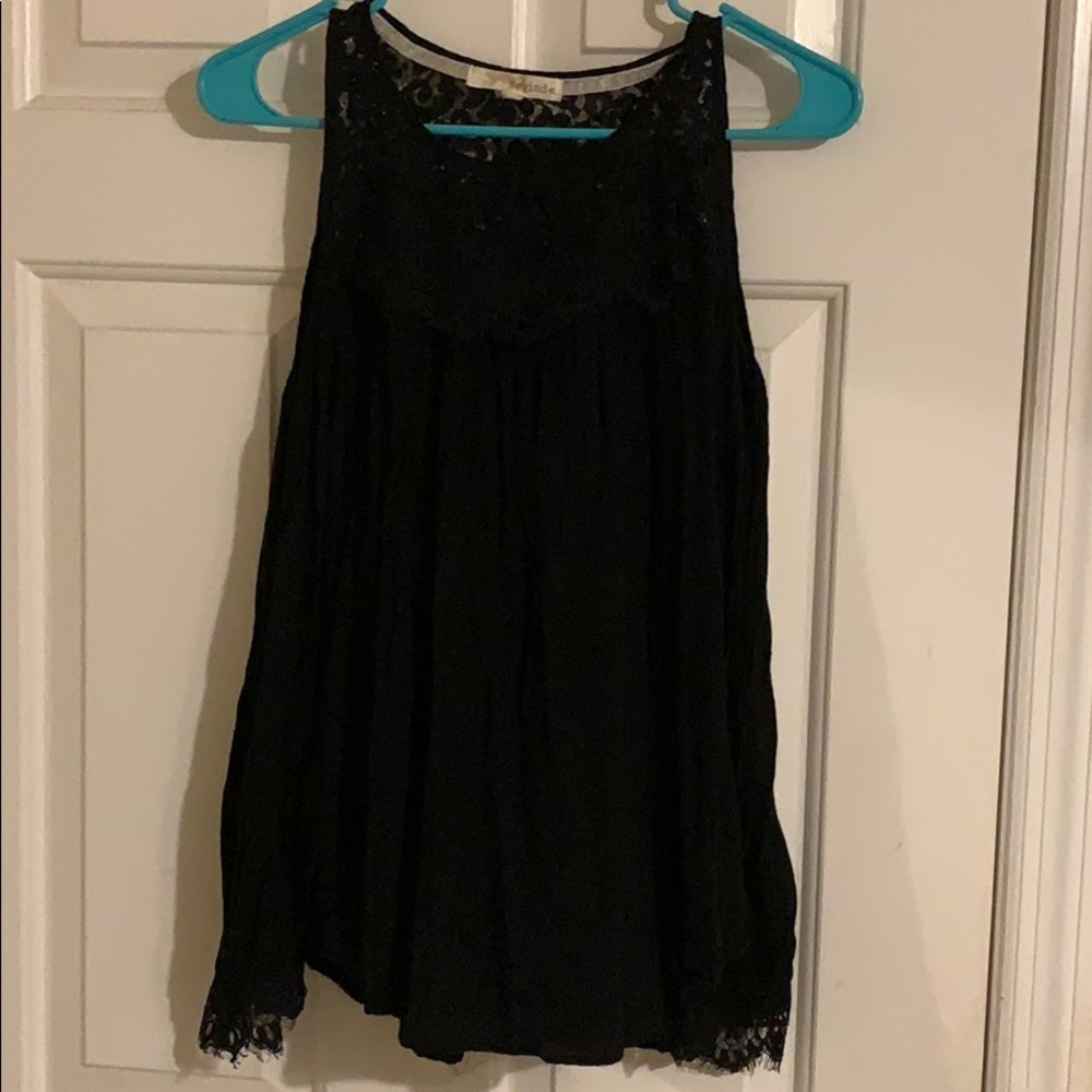 Black Cold Shoulder Top